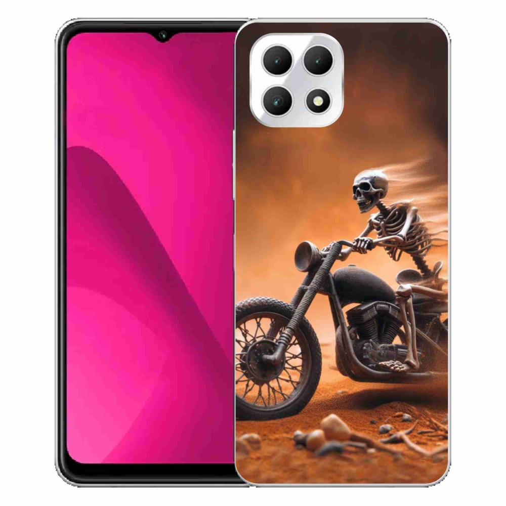 Gélový kryt mmCase na T-Mobile T Phone 2 - kostra na motorke