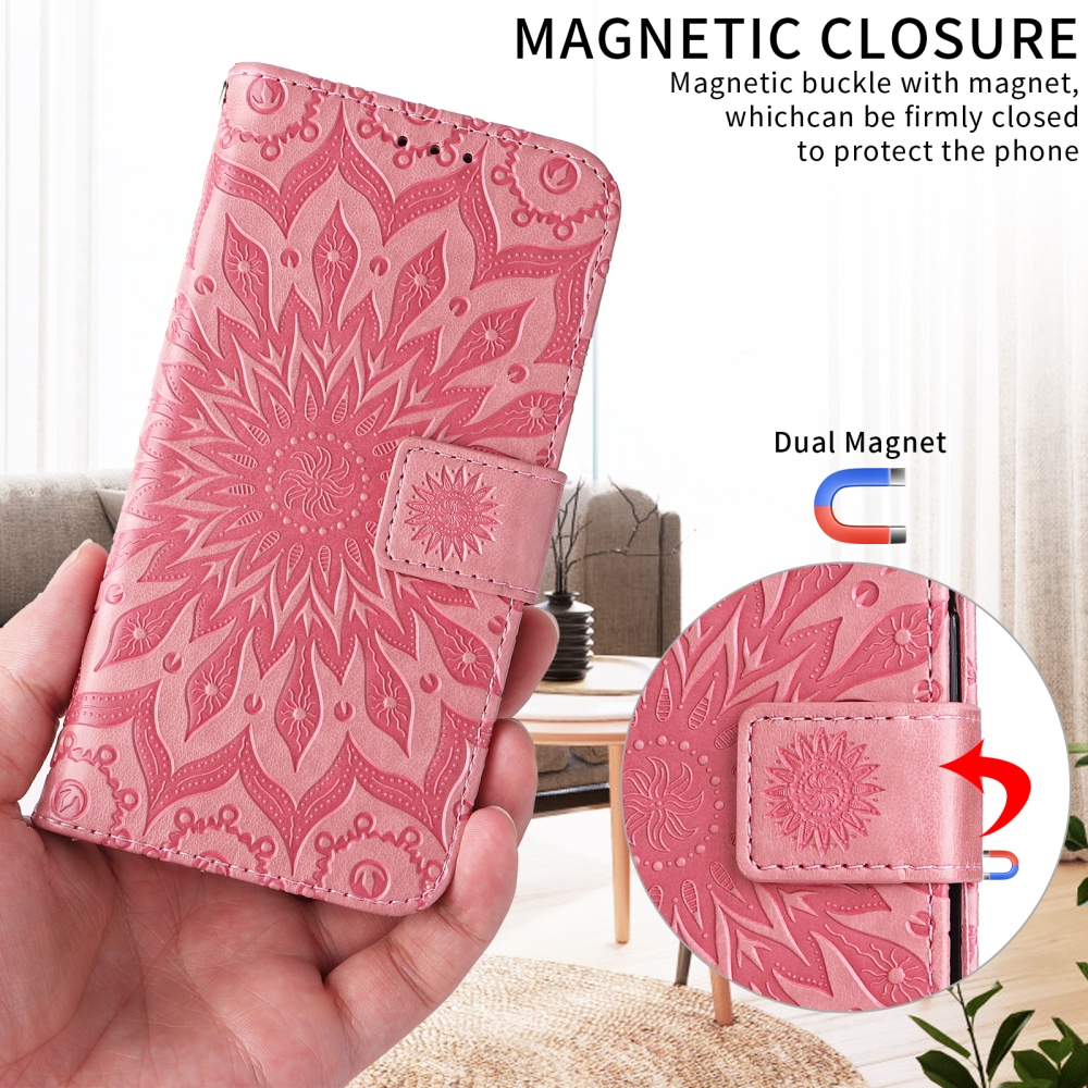 Sunflower knižkové púzdro na Xiaomi Redmi 15C 4G/5G (173mm) - ružové