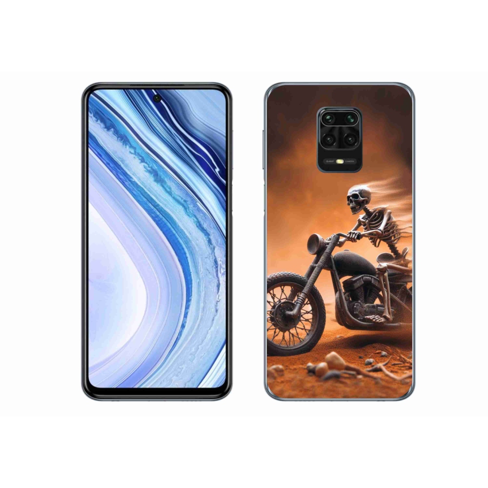 Gélový kryt mmCase na Xiaomi Redmi Note 9 Pro - kostra na motorke