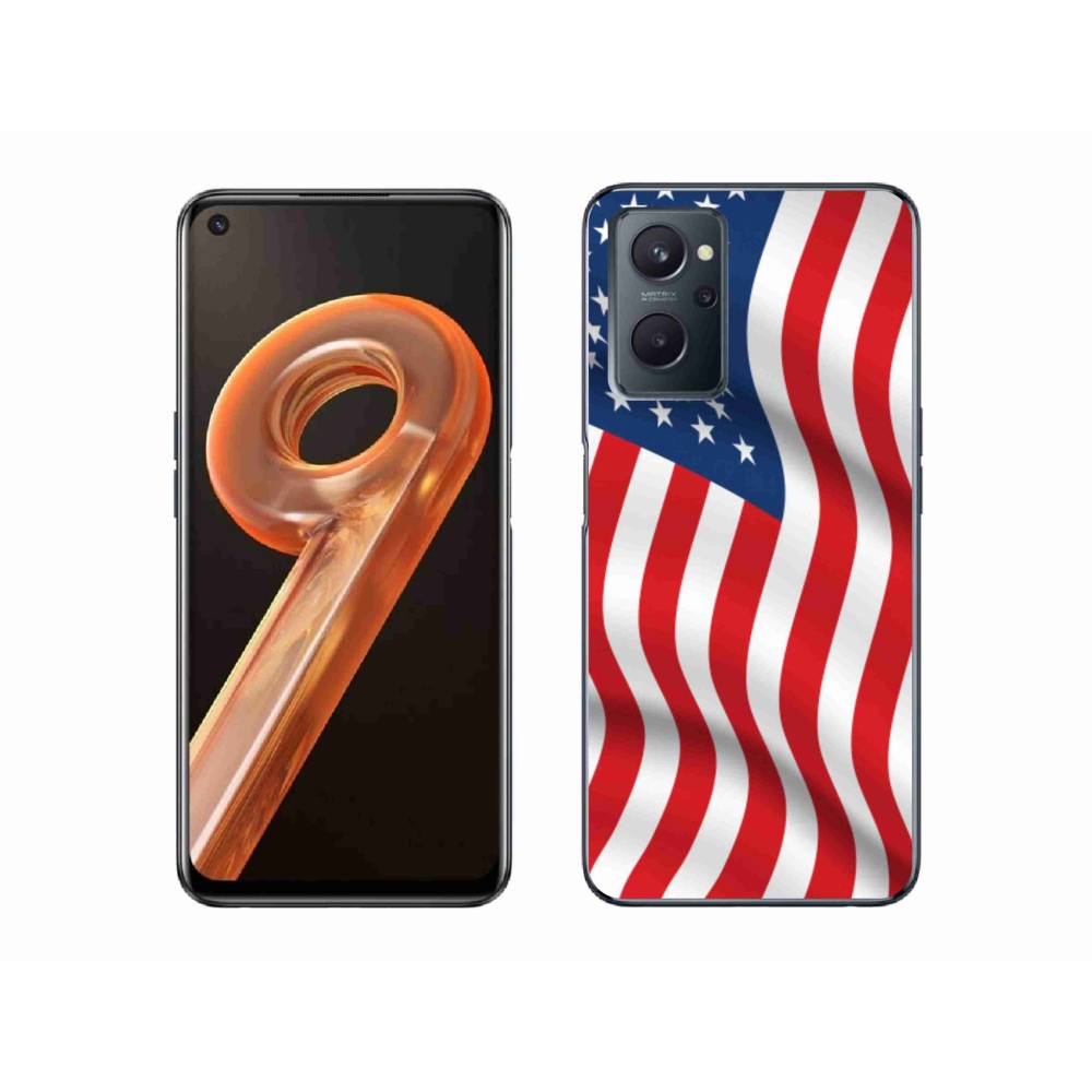 Gélový kryt mmCase na mobil Realme 9i - USA vlajka