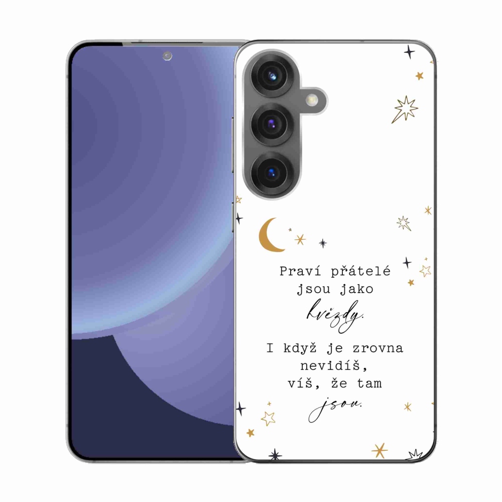 Gélový kryt mmCase na Samsung Galaxy S25 - citát 6 biele pozadie