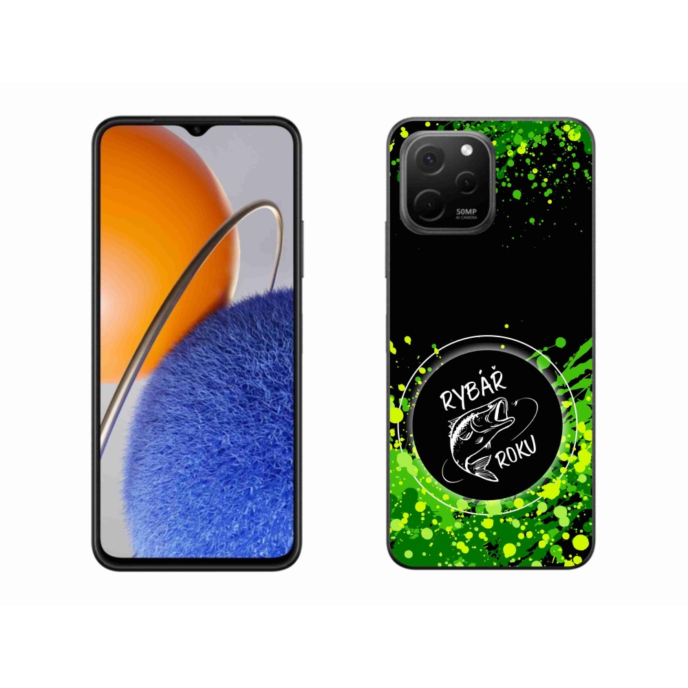 Gélový kryt mmCase na Huawei Nova Y61 - rybár roku čierne pozadie
