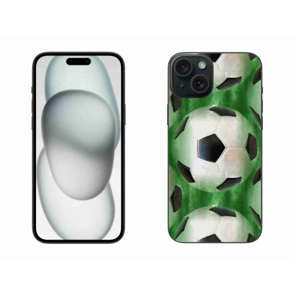 Gélový kryt mmCase na iPhone 15 Plus - futbalová lopta