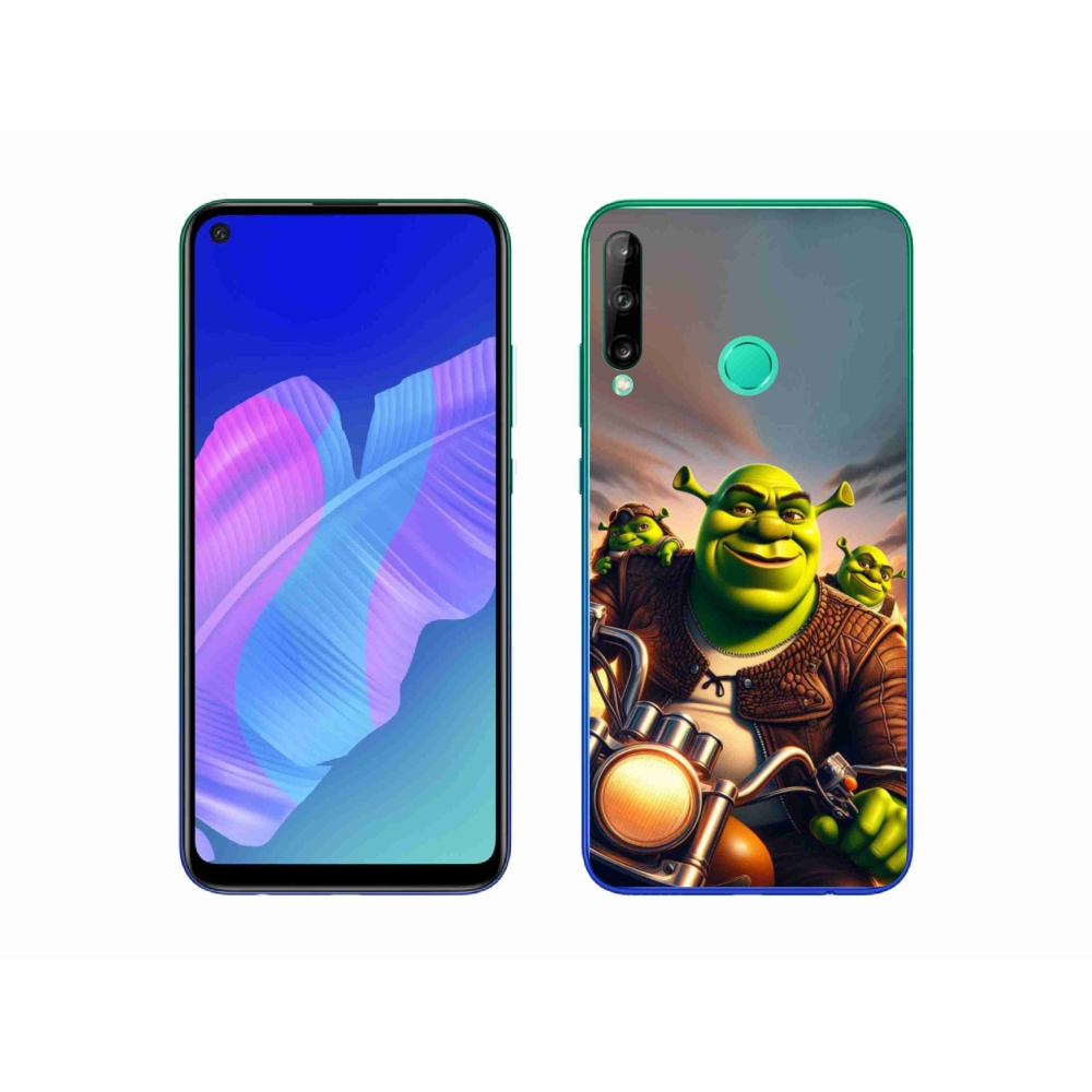 Gélový kryt mmCase na Huawei P40 Lite E - shrek na motorke