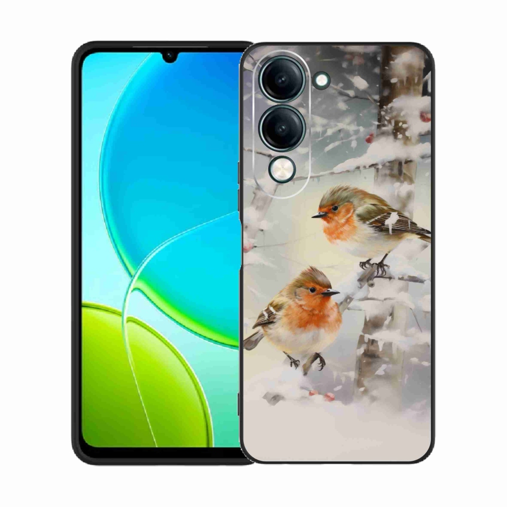 Gélový kryt mmCase na Vivo Y29s 5G - vtáčiky v zime