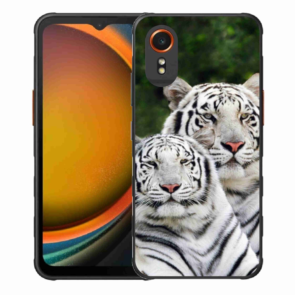 Gélový obal mmCase na Samsung Galaxy Xcover 7 - bieli tigre