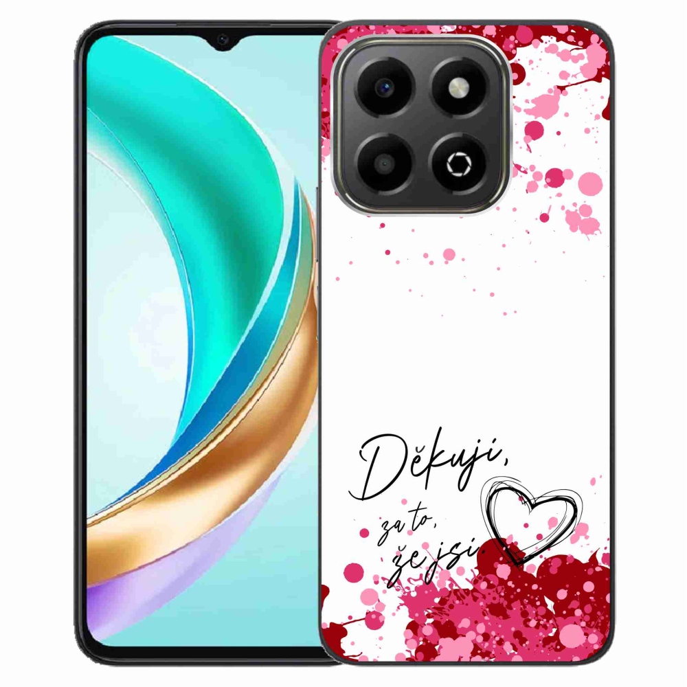 Gélový kryt mmCase na Honor X6b - zamilovaný text 2 biele pozadie