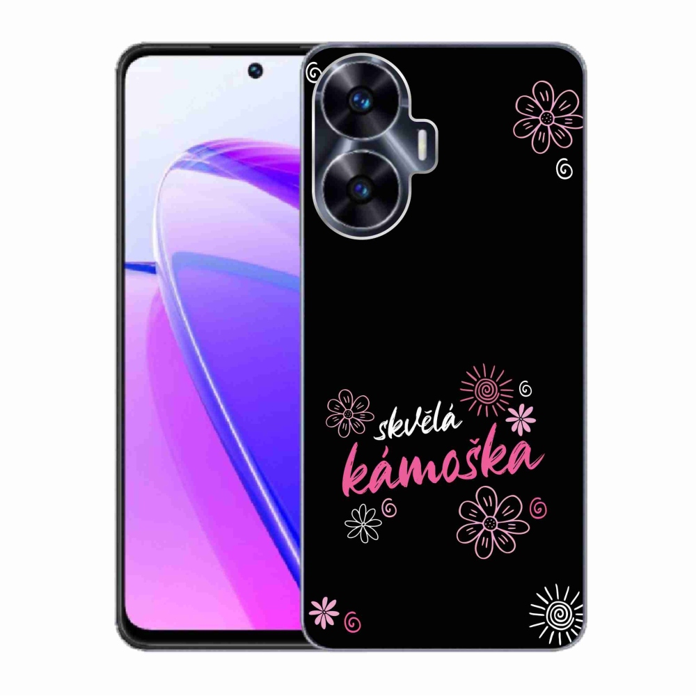 Gélový kryt mmCase na Realme C55 - skvelá kamoška čierne pozadie