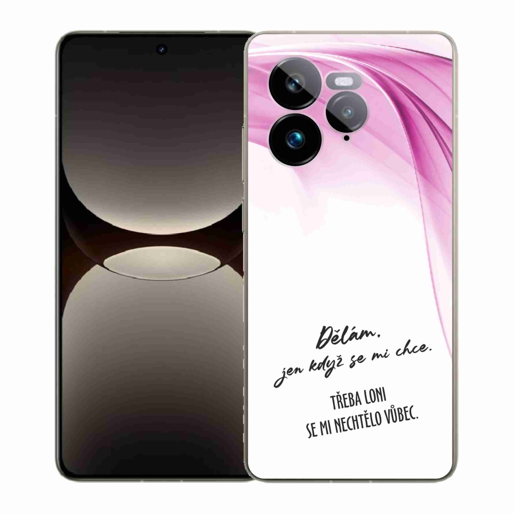 Gélový kryt mmCase na Realme GT 7 Pro 5G - vtipný text 12 biele pozadie