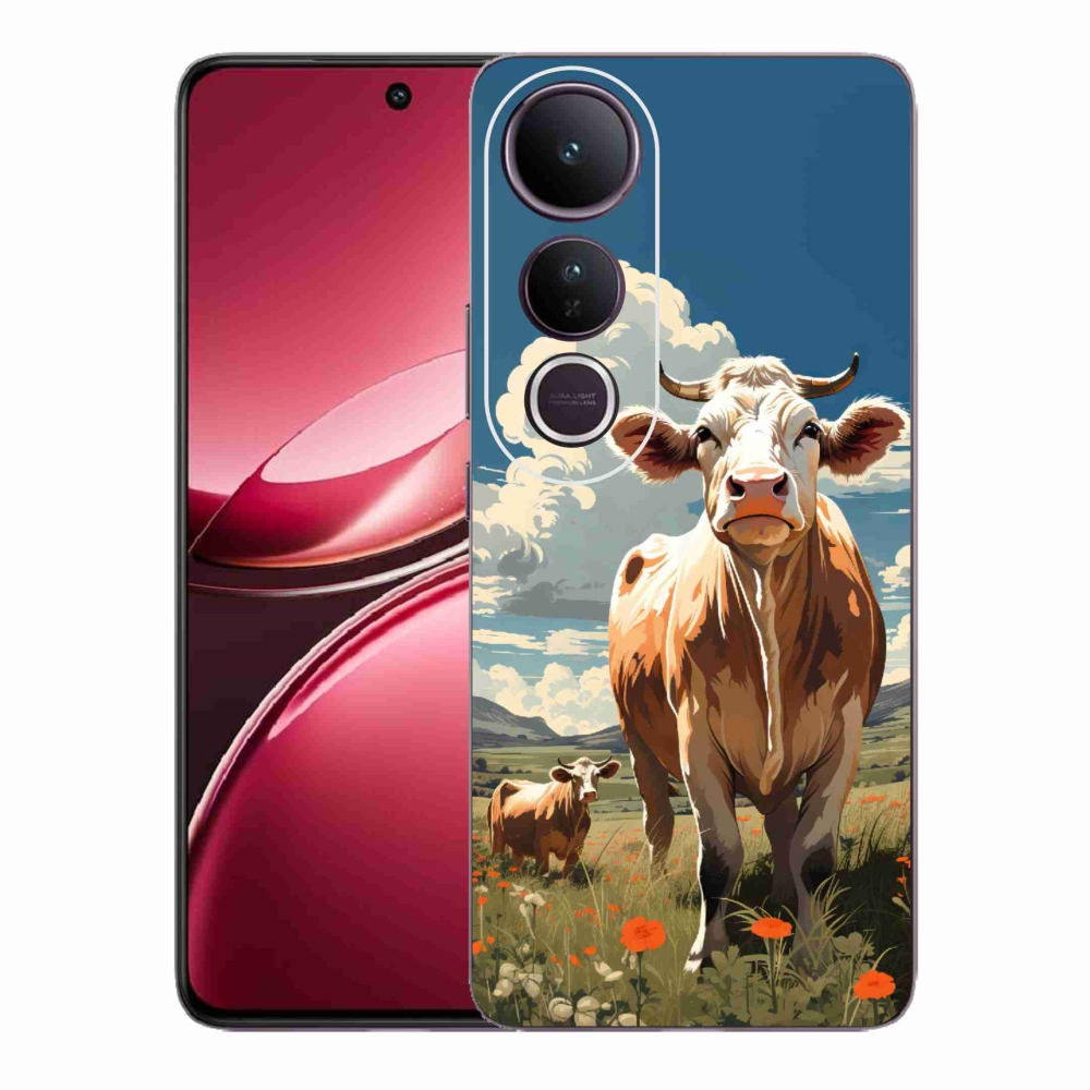 Gélový kryt mmCase na Vivo V50 Lite 4G/5G - kravy na lúke