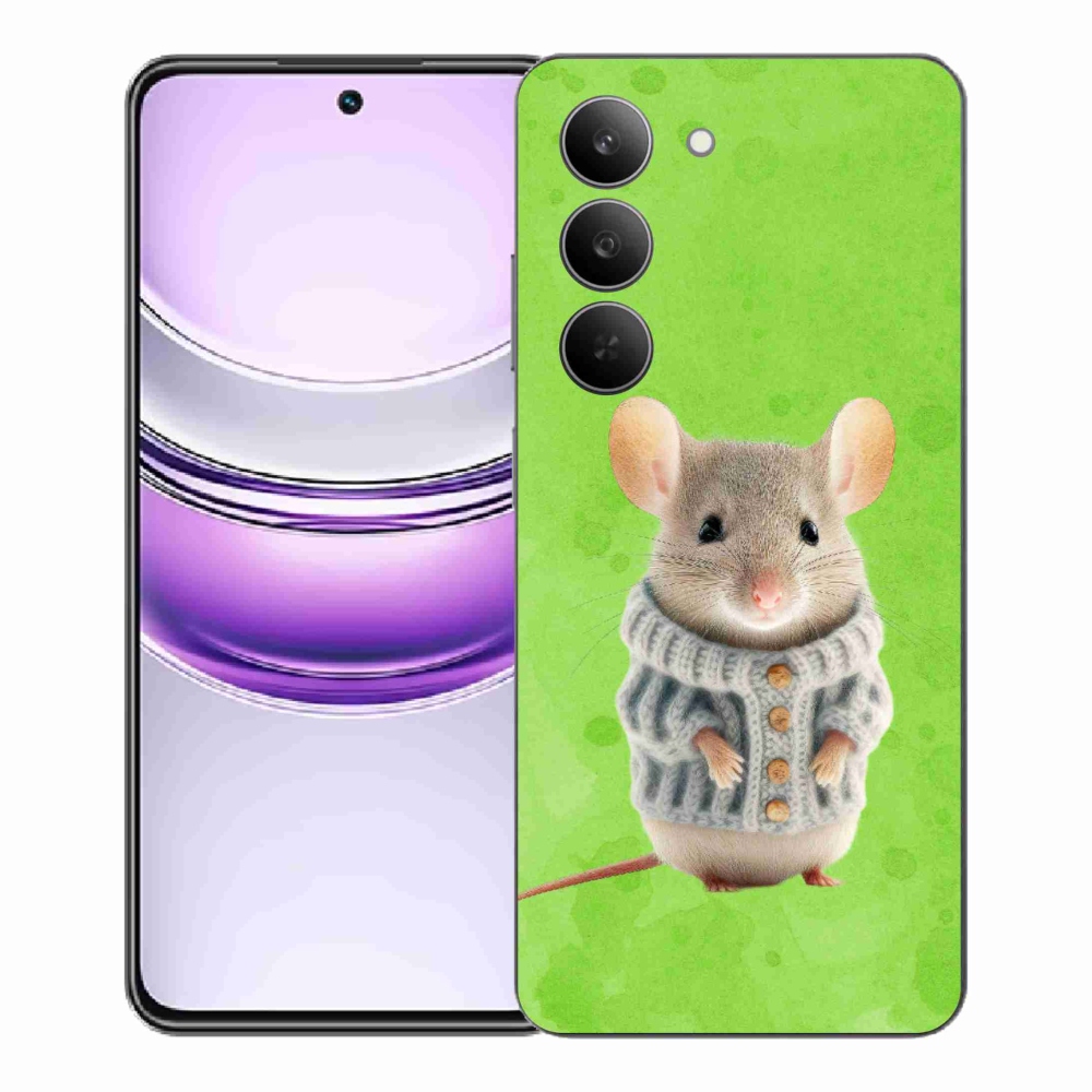 Gélový kryt mmCase na Realme 14x 5G - myška vo svetri