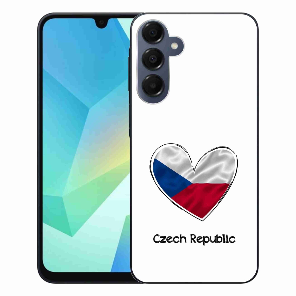 Gélový kryt mmCase na Samsung Galaxy A16 4G/5G - vlajka srdca biele pozadie