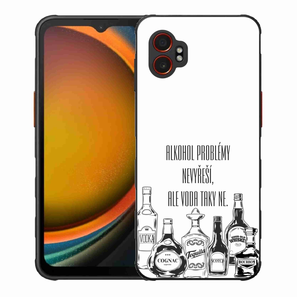 Gélový kryt mmCase na Samsung Galaxy Xcover 7 Pro - vtipný text biele pozadie