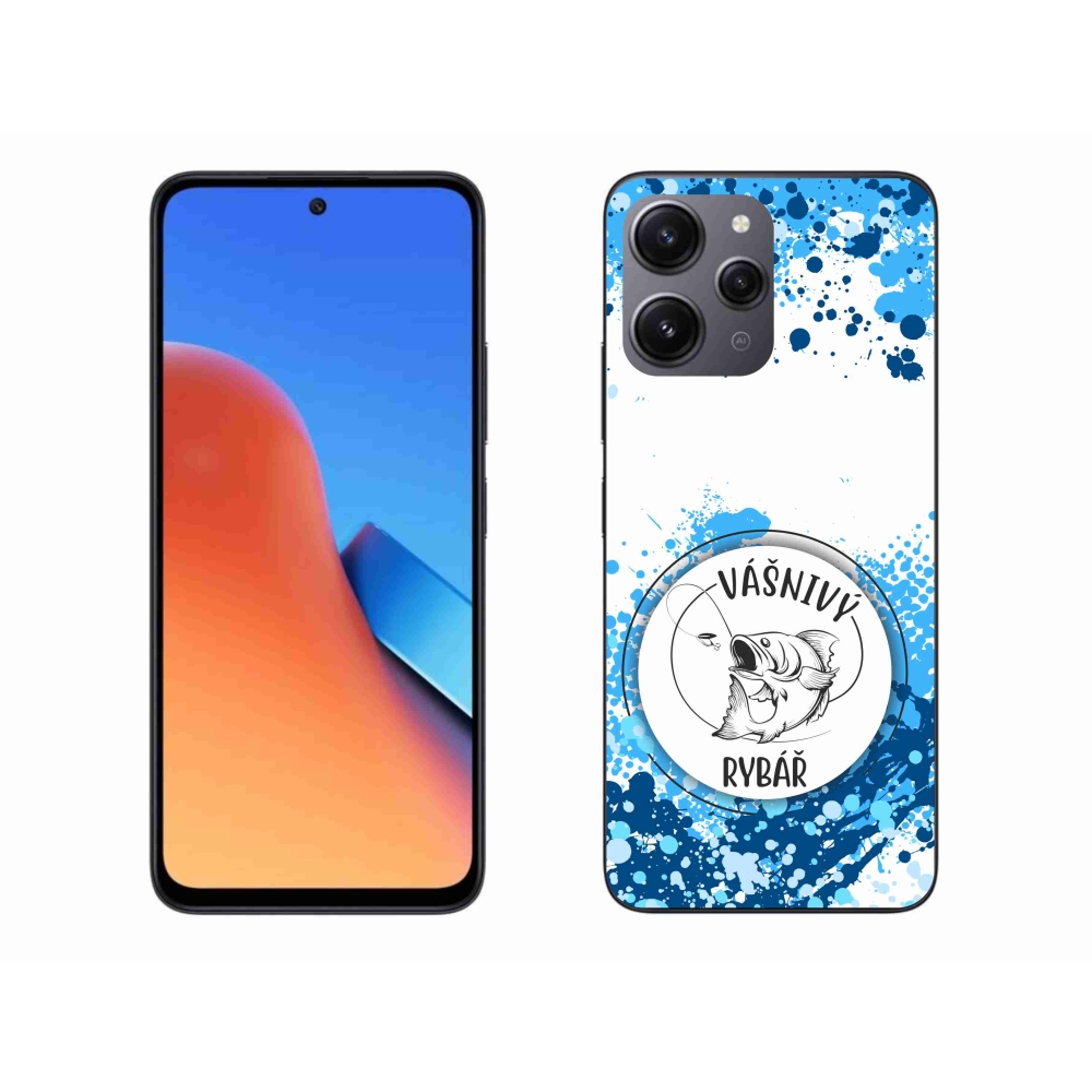 Gélový kryt mmCase na Xiaomi Redmi 12 - vášnivý rybár biele pozadie
