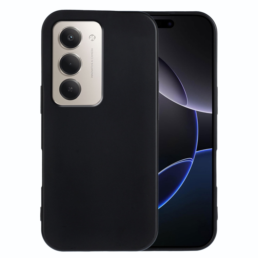 Matný gélový obal na Xiaomi Redmi 15 4G (171mm) - čierny