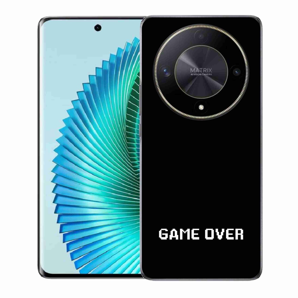 Gélový kryt mmCase na Honor Magic 6 Lite 5G - game over čierne pozadie