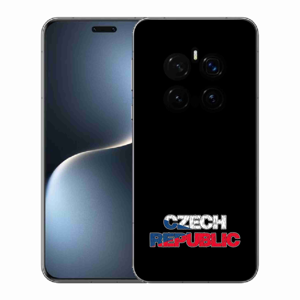 Gélový kryt mmCase na Honor Magic 7 Pro 5G - Czech Republic čierne pozadie