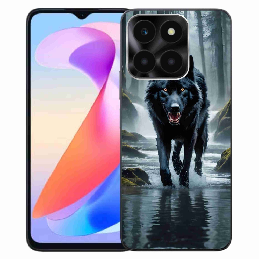 Gélový kryt mmCase na Honor X6a - čierny vlk