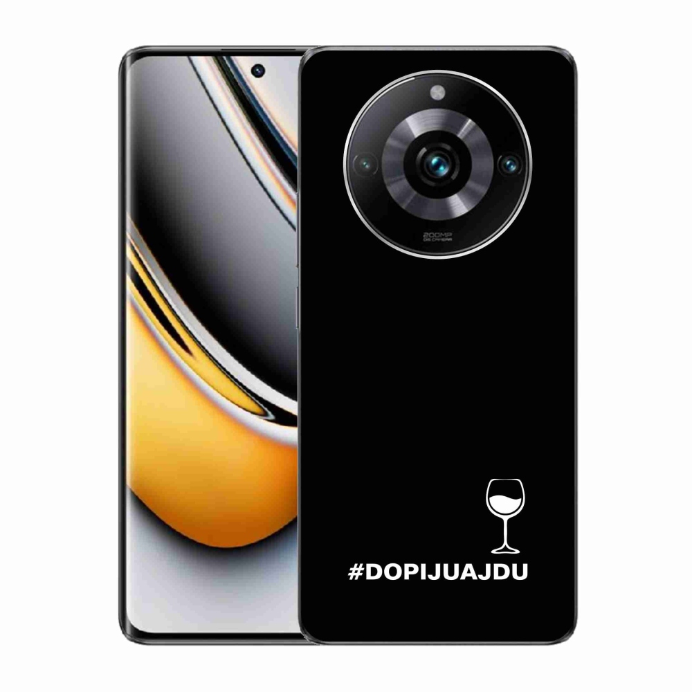 Gélový kryt mmCase na Realme 11 Pro/11 Pro+ - vínny motív čierne pozadie
