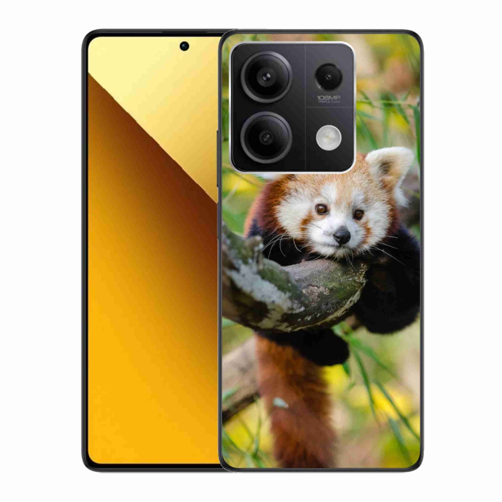 Gélový kryt mmCase na Xiaomi Redmi Note 13 5G - panda červená