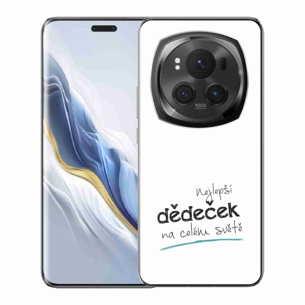 Gélový kryt mmCase na Honor Magic 6 Pro 5G - najlepší dedko 3 biele pozadie