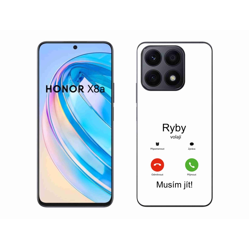 Gélový kryt mmCase na Honor X8a - ryby volajú biele pozadie