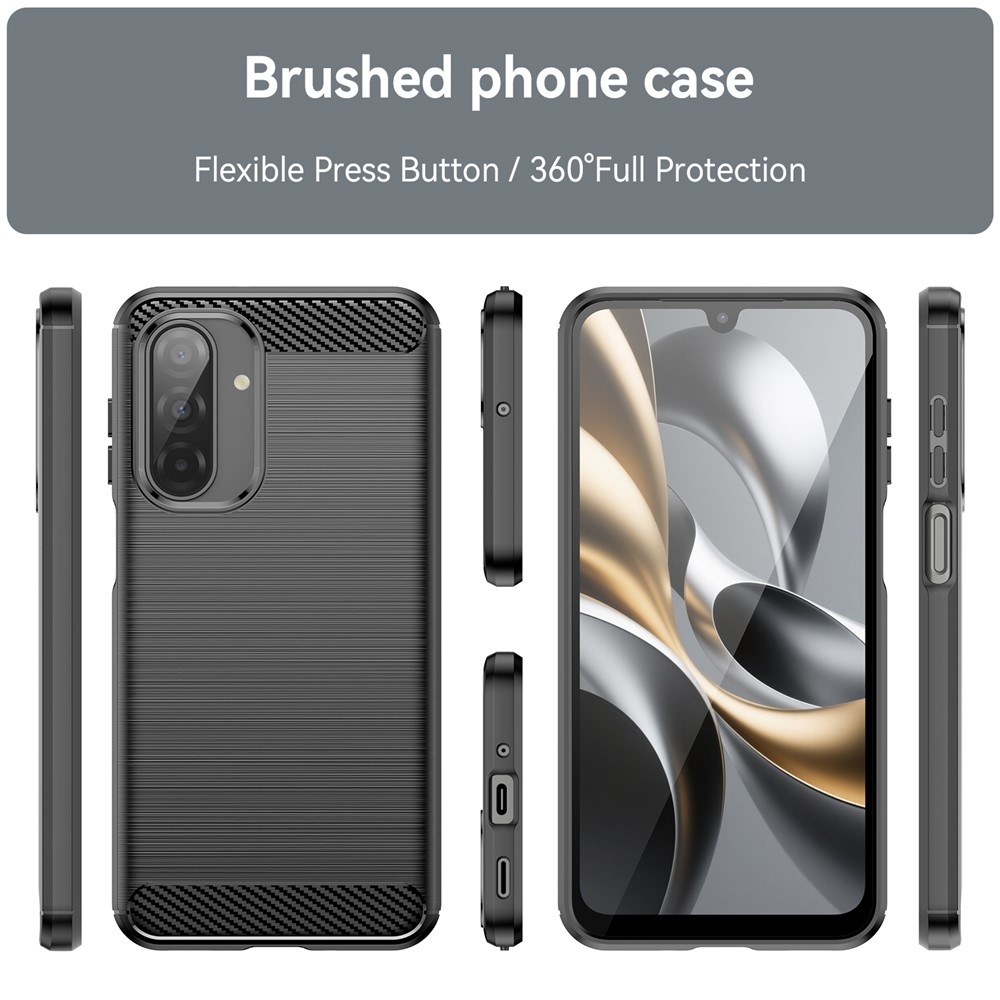 Carbon odolný gélový obal na mobil Samsung Galaxy A17 5G - čierny