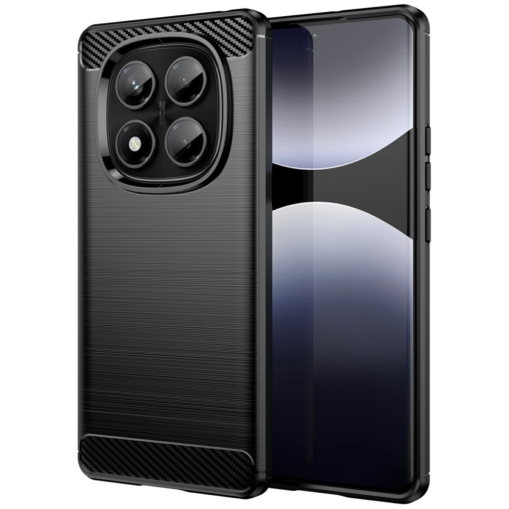 Carbon odolný gélový obal na Xiaomi Redmi Note 14 Pro - čierny