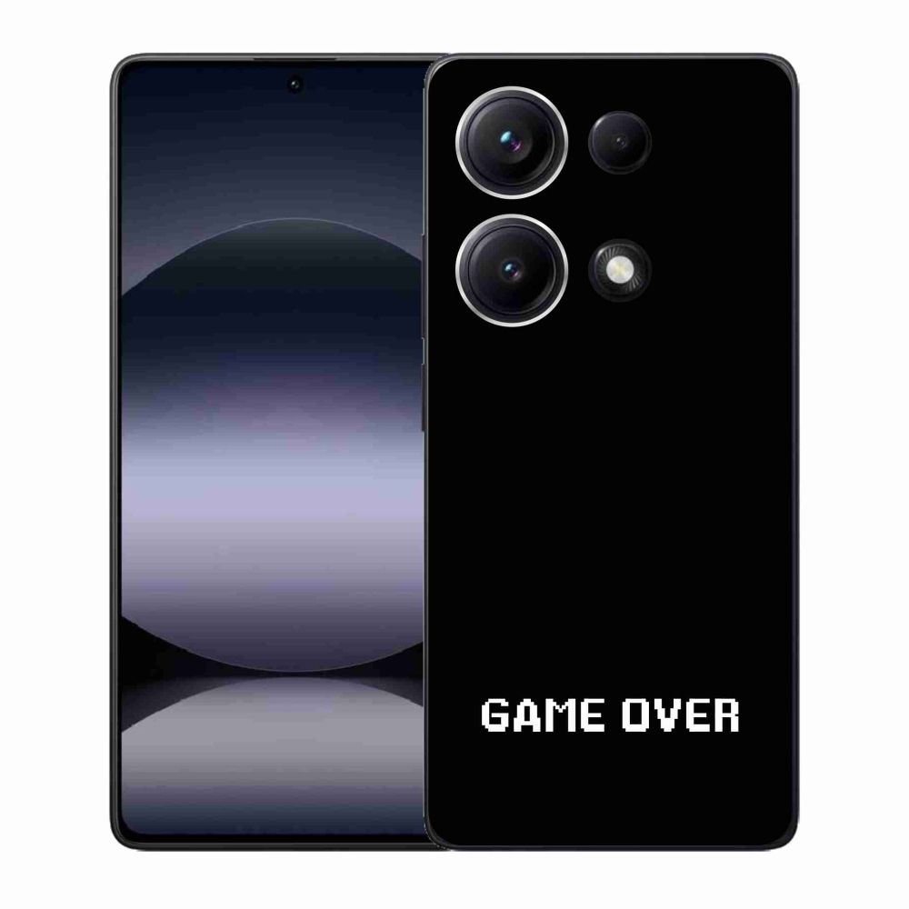 Gélový kryt mmCase na Xiaomi Redmi Note 14S - game over čierne pozadie