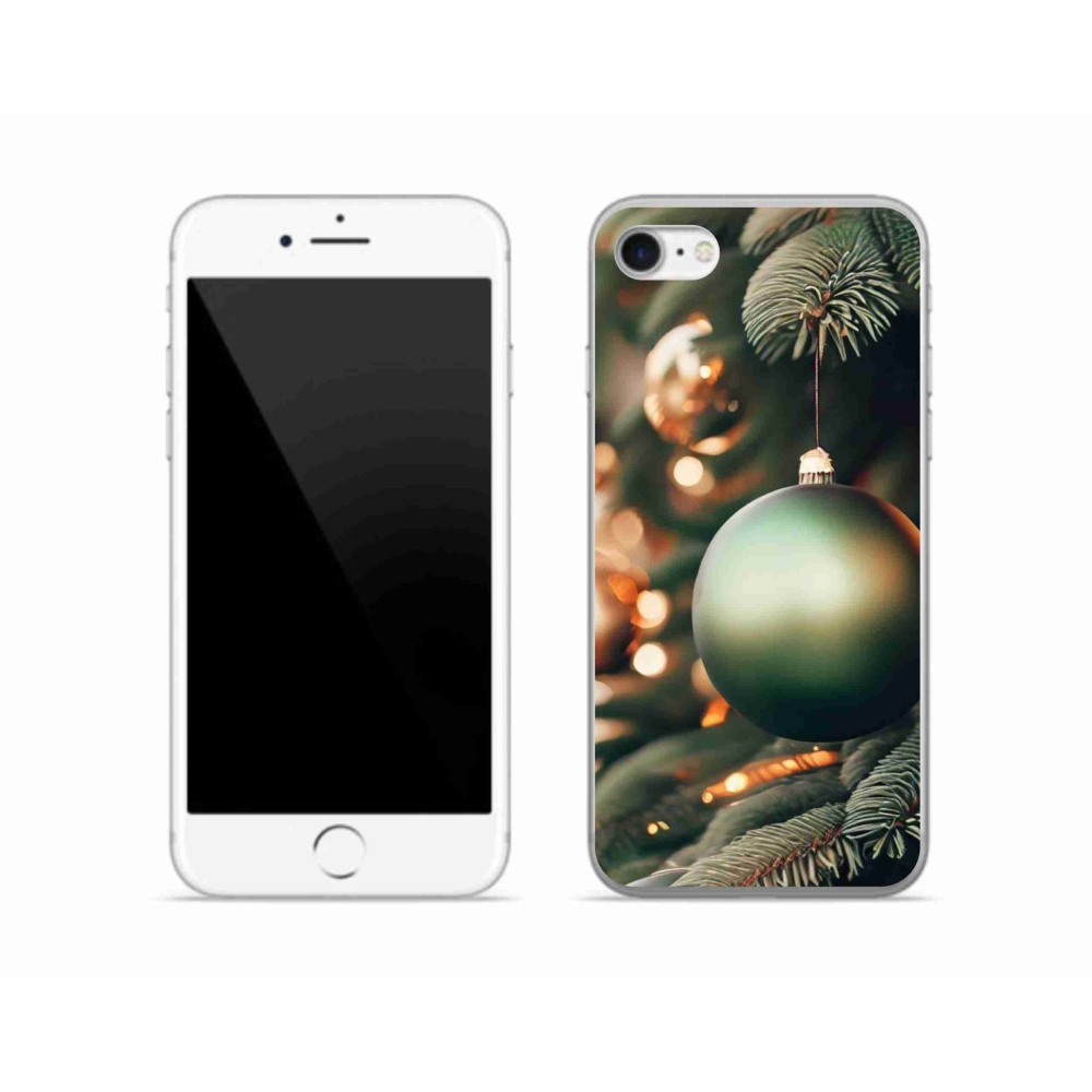 Gélový kryt mmCase na iPhone SE (2020) - vianočné ozdoby 1