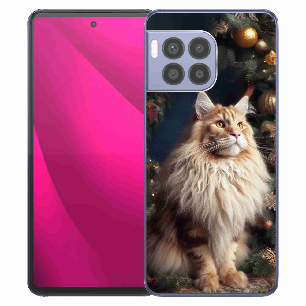 Gélový kryt mmCase na T-Mobile T Phone 2 Pro - mačka pri stromčeku