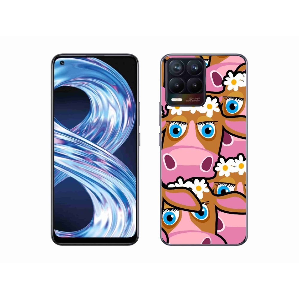 Gélový kryt mmCase na Realme 8 Pro - kreslené kravičky