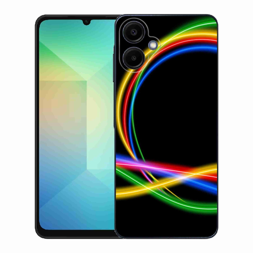 Gélový kryt mmCase na Samsung Galaxy A06 4G - neónové kruhy