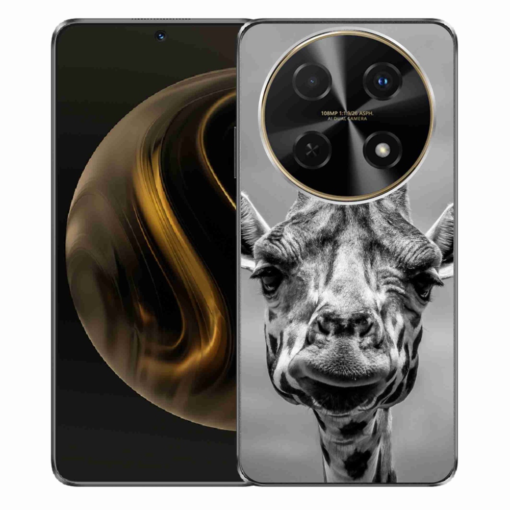 Gélový kryt mmCase na Huawei Nova 12i - čiernobiela žirafa