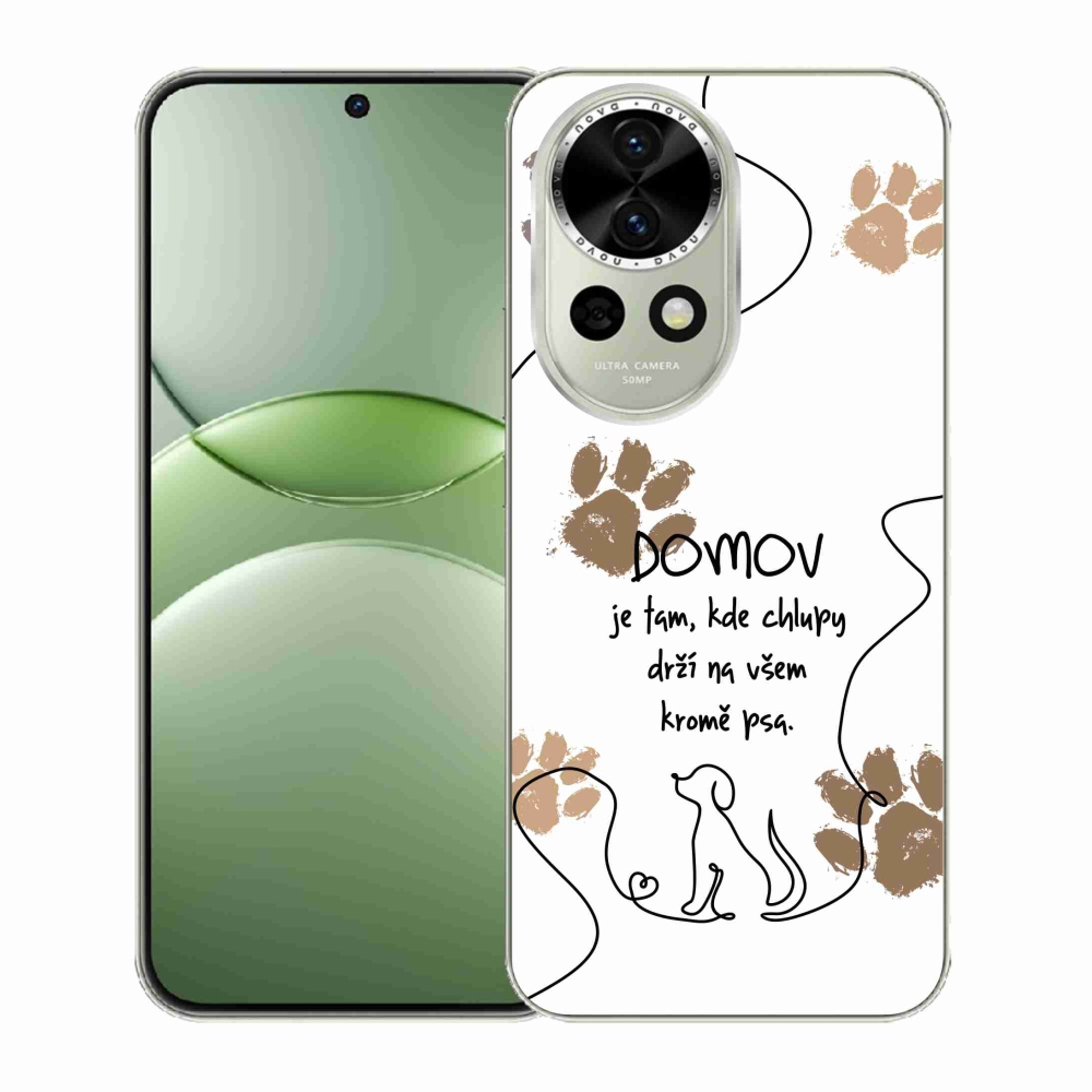 Gélový kryt mmCase na Huawei Nova 13 5G - psí motív biele pozadie