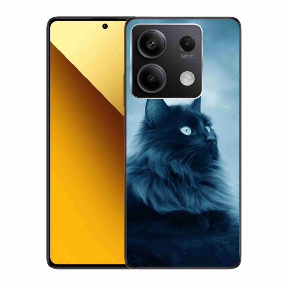 Gélový obal mmCase na Xiaomi Redmi Note 13 5G - čierna mačka 1