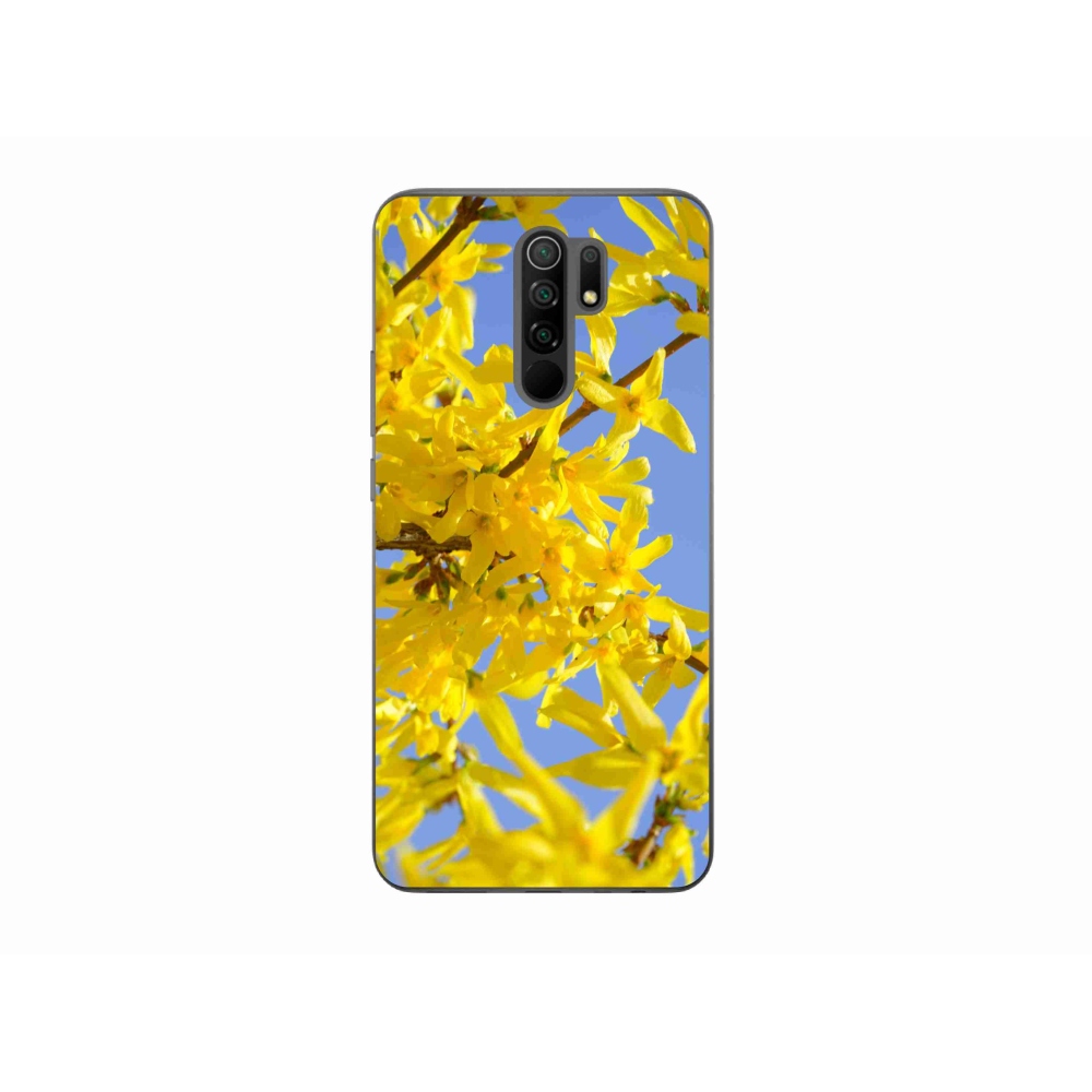 Gelový kryt mmCase na Xiaomi Redmi 9 - žluté květy