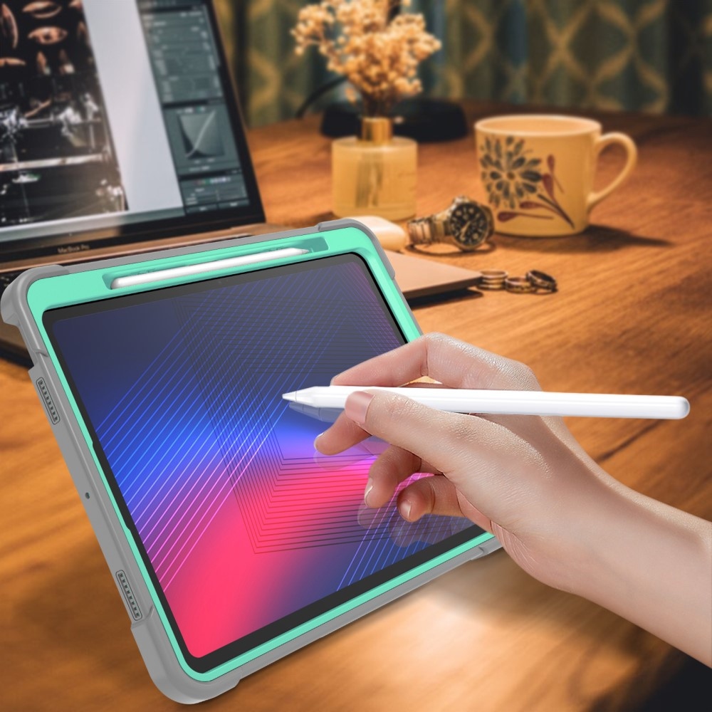 Kick odolný hybridný obal na iPad Pro 13 (2024) - šedý/mentolový