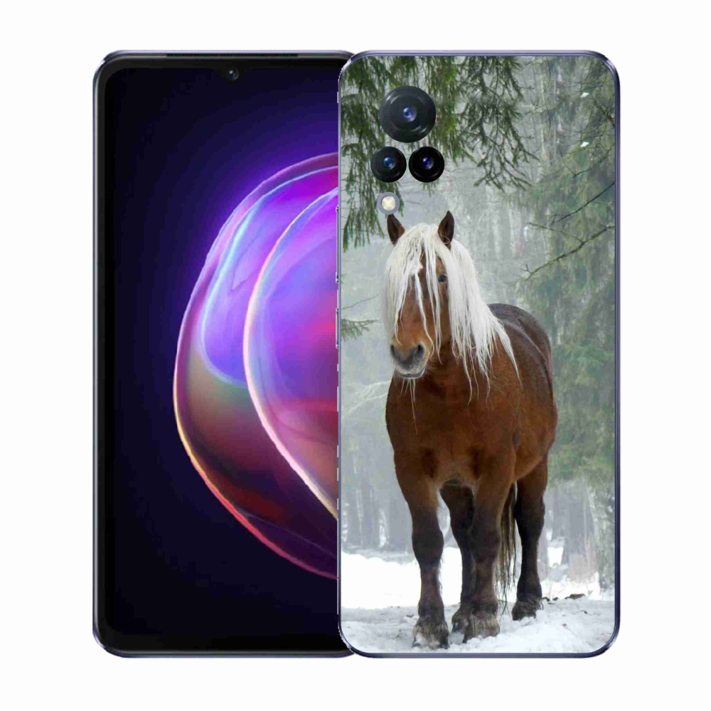 Gélový kryt mmCase na Vivo V21 4G/5G - kôň v lese