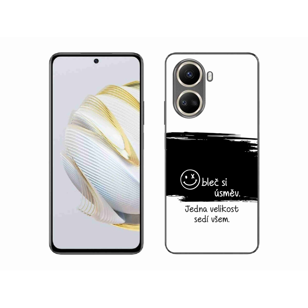 Gélový kryt mmCase na Huawei Nova 10 SE - vtipný text 8 čiernobiele pozadie