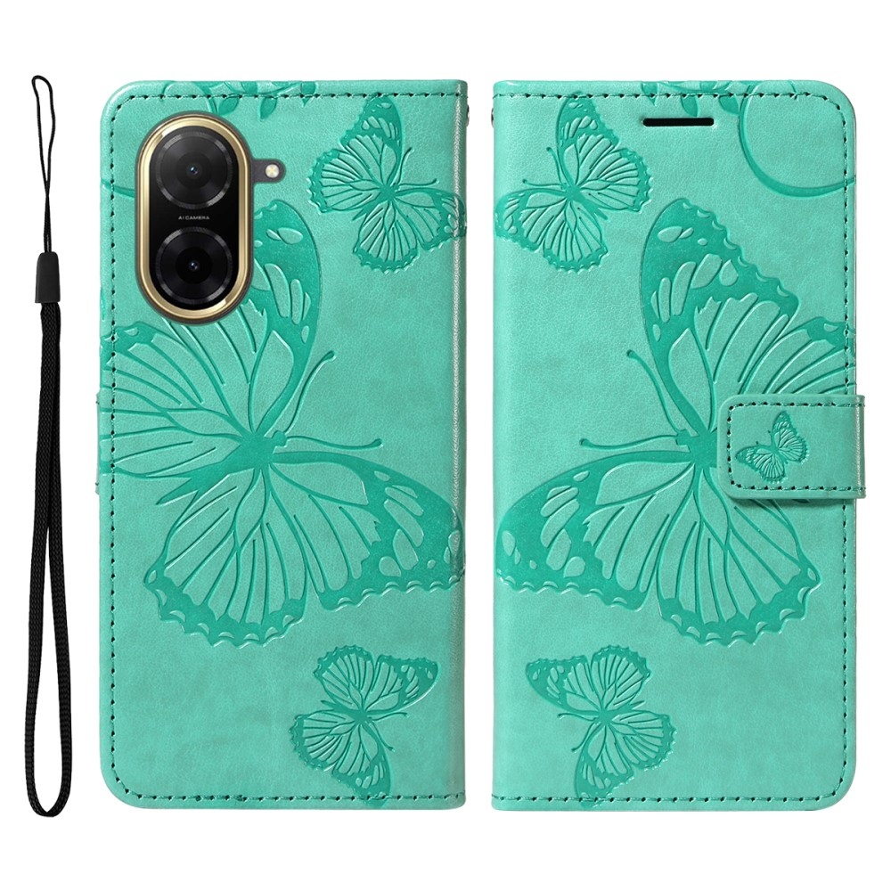 Big Butterfly knižkové puzdro na Xiaomi Redmi A5 (171.7x77.8x8.3mm) - modrozelené