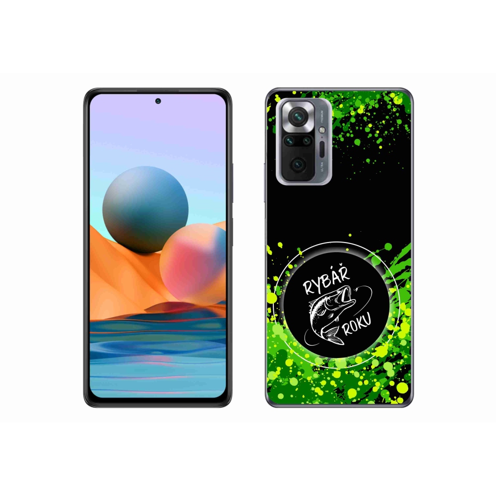 Gélový kryt mmCase na Xiaomi Redmi Note 10 Pro - rybár roka čierne pozadie