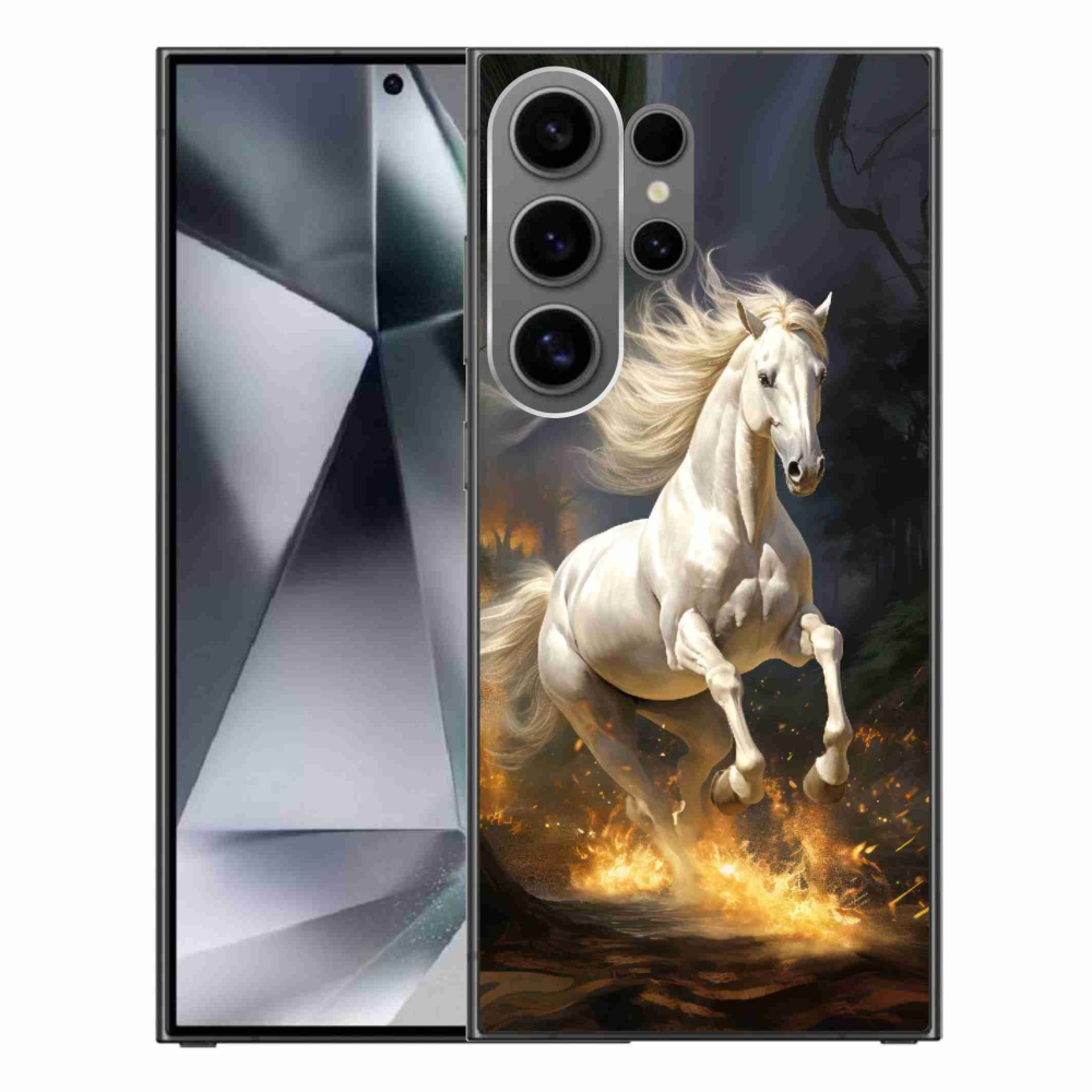 Gélový kryt mmCase na Samsung Galaxy S24 Ultra - biely kôň 2