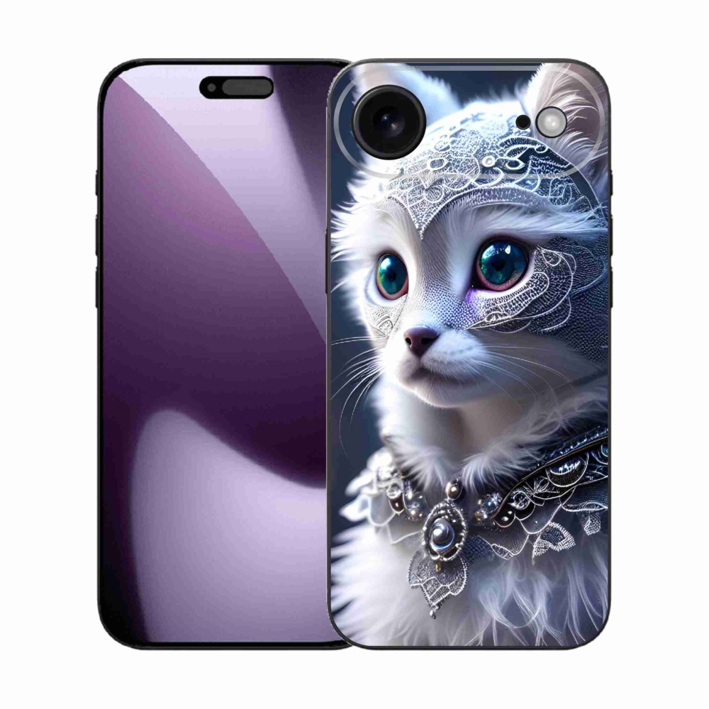 Gélový kryt mmCase na iPhone 17 Air - biela mačka