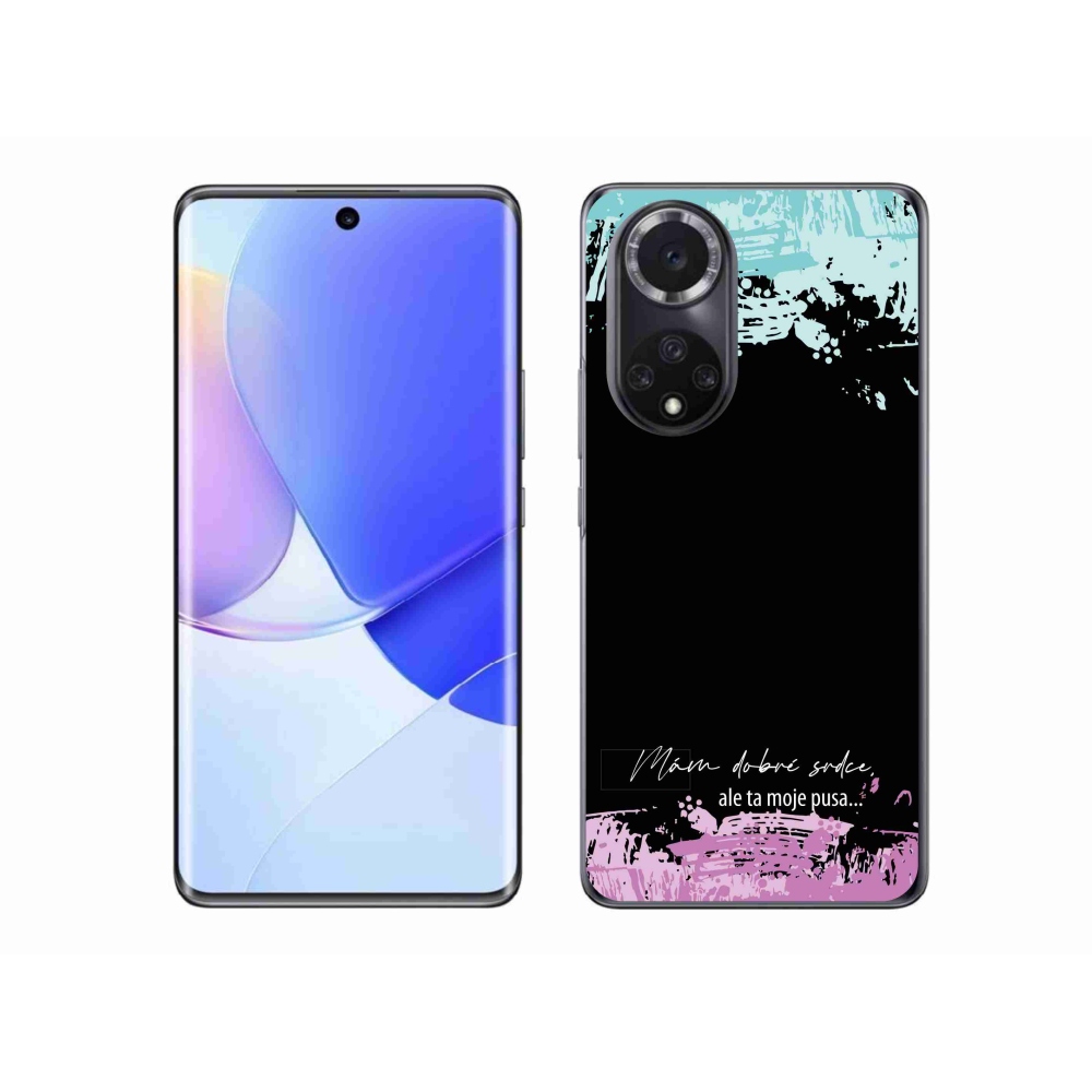 Gélový kryt mmCase na Huawei Nova 9 - vtipný text 3 čierne pozadie