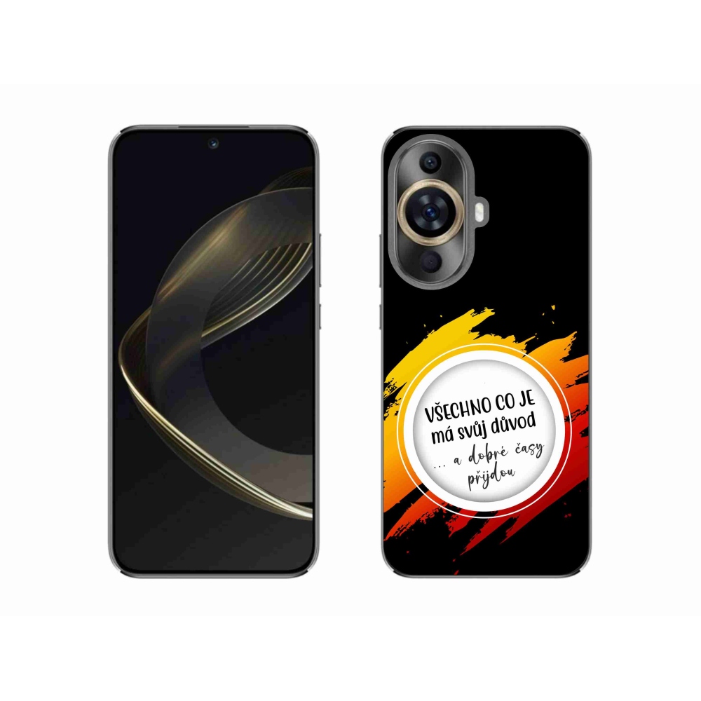 Gélový kryt mmCase na Huawei Nova 11 - citát 3 čierne pozadie