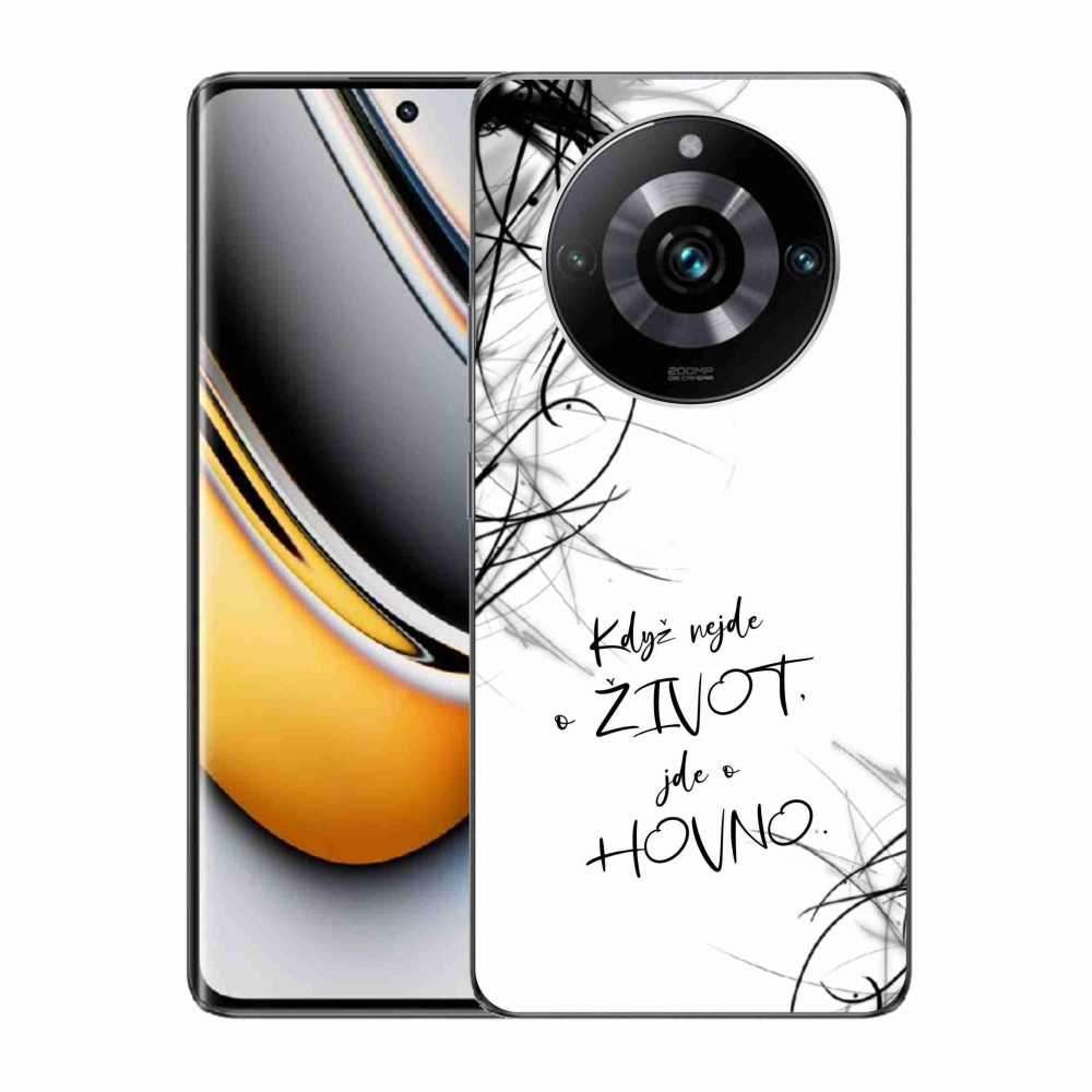 Gélový kryt mmCase na Realme 11 Pro/11 Pro+ - vtipný text 16 biele pozadie