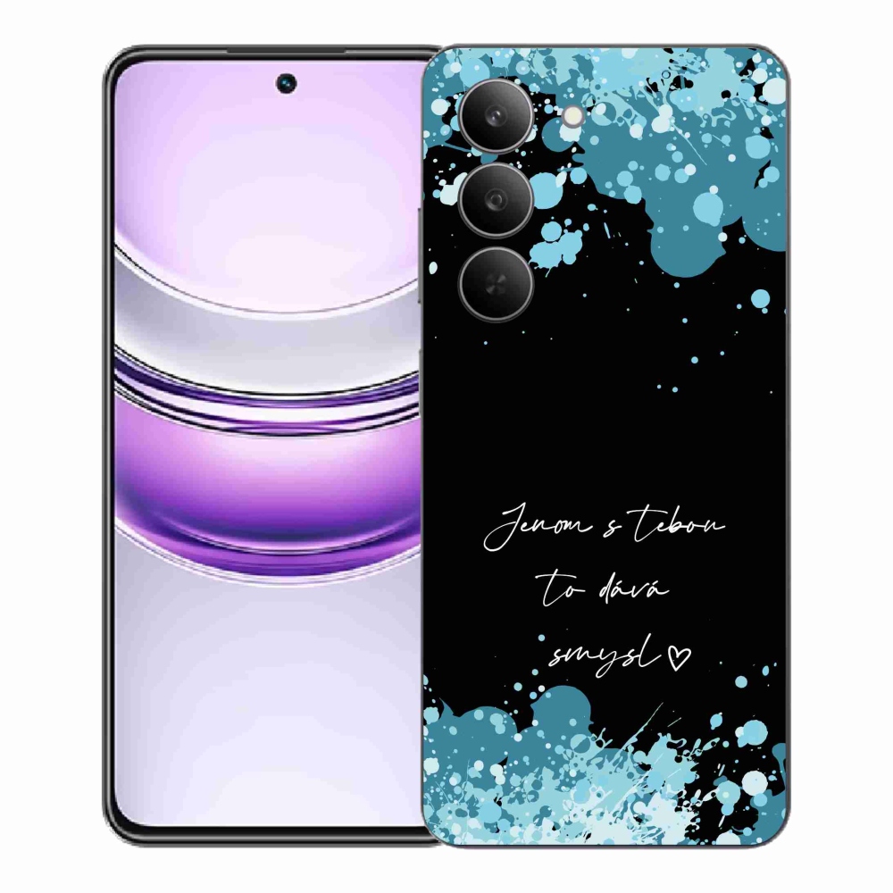 Gélový kryt mmCase na Realme 14x 5G - zamilovaný text čierne pozadie