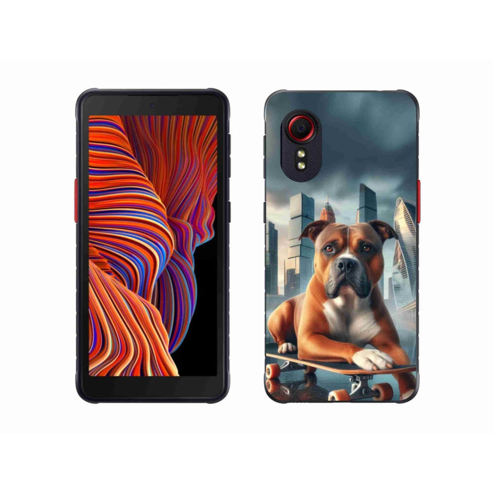 Gélový kryt mmCase na Samsung Galaxy Xcover 5 - pes na skateboarde