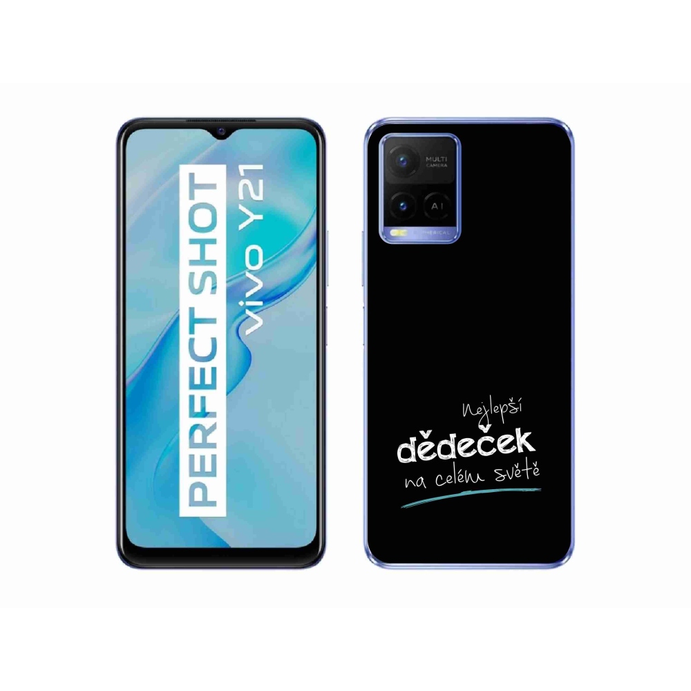 Gélový kryt mmCase na Vivo Y21/Y21s/Y33s - najlepší dedko 3 čierne pozadie